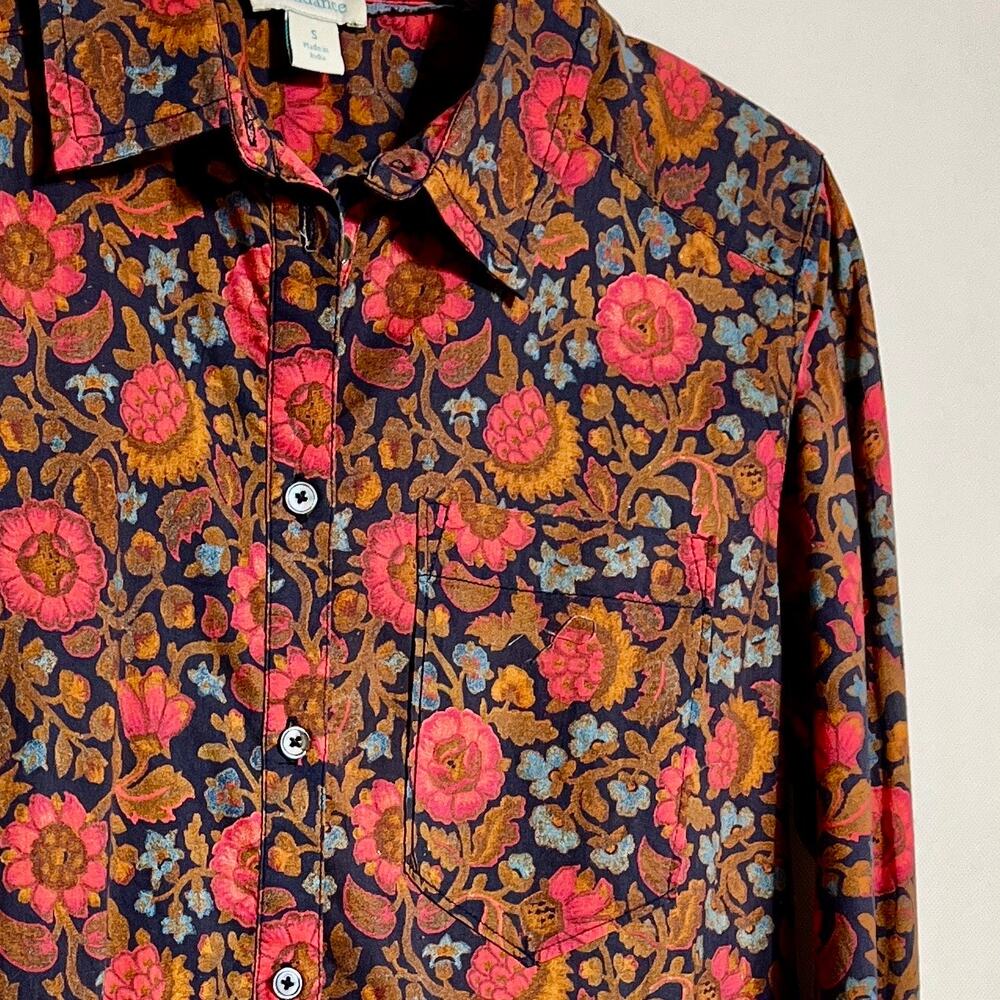 Sundance Fields of Florals Shirt Floral Blue Red - Picture 8 of 9